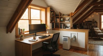 The Attic Office: Sloped Ceilings, Summer Heat, and Making It Work  封面图片指令