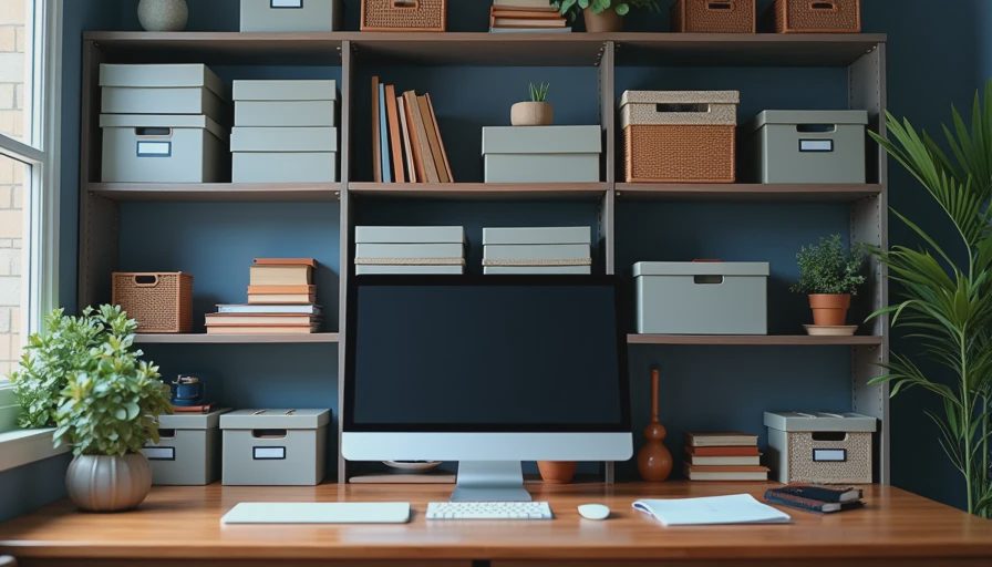 Visual context for home office storage ideas