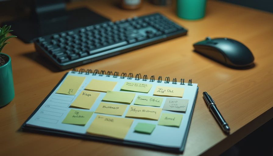 Visual context for small home office layout