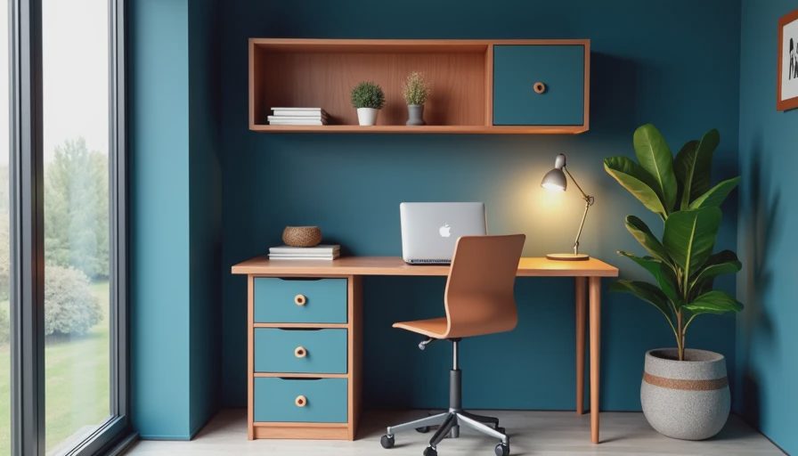 Visual context for small home office layout ideas