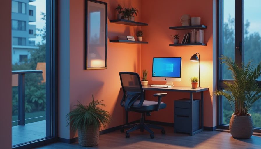 Illustration for small home office layouts