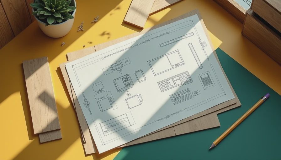 Illustration for diy computer desk plans