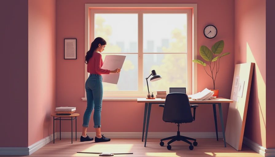 Illustration for diy corner desk plans