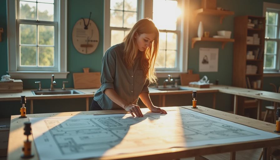 Illustration for diy l shaped desk plans