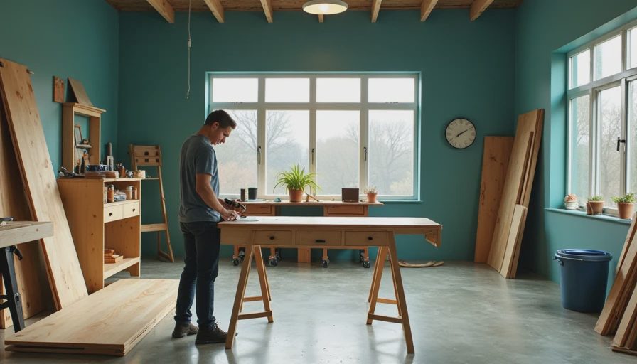 Visual context for free diy desk plans
