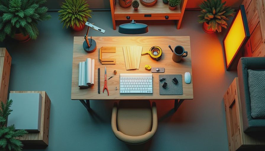 Illustration for diy stand up desk plans