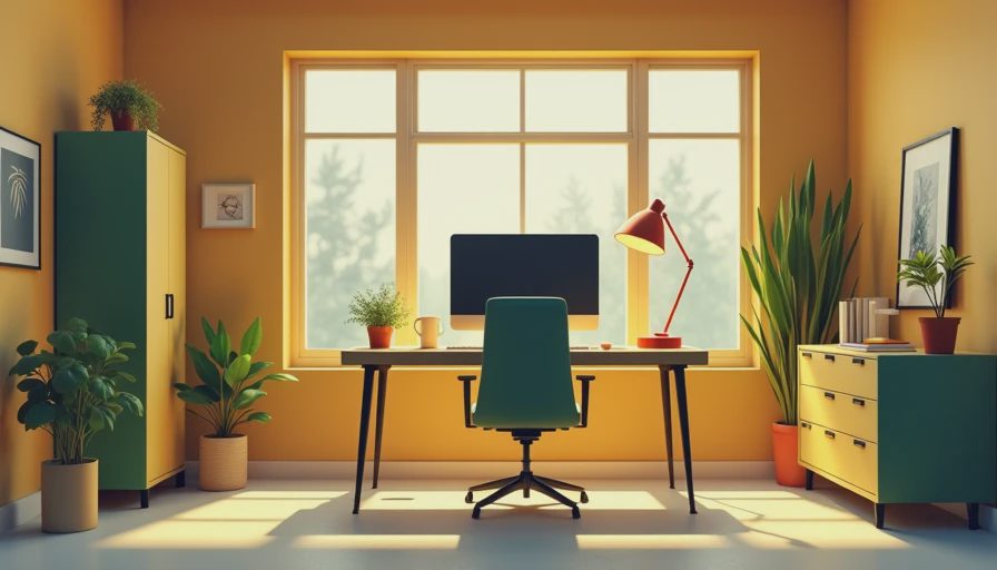 Illustration for high quality home office furniture