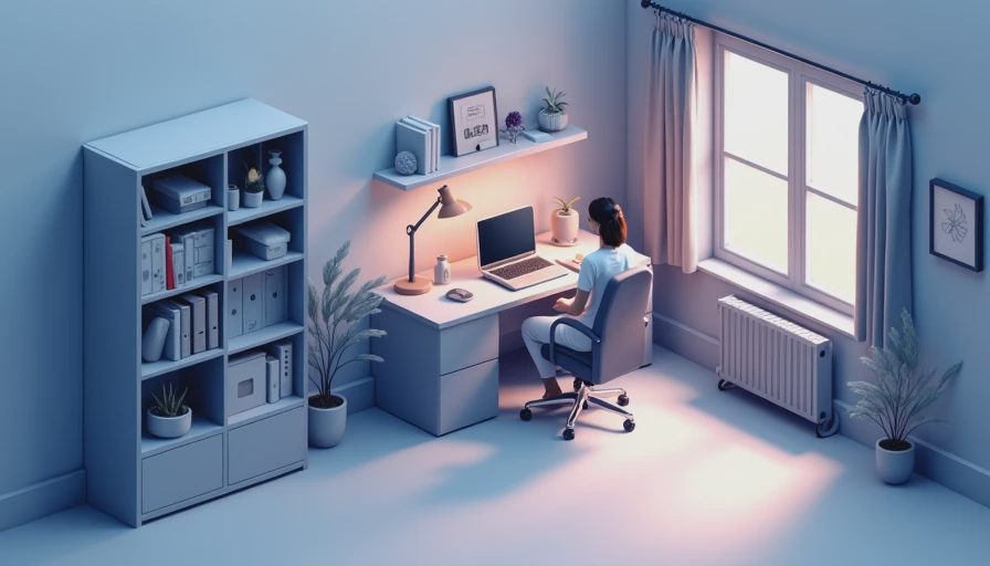 Visual context for budget home office furniture