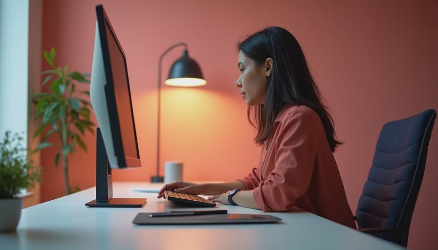 Visual context for computer desk
