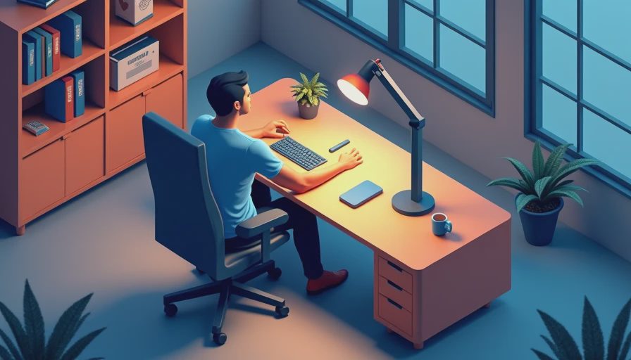Visual context for office furniture