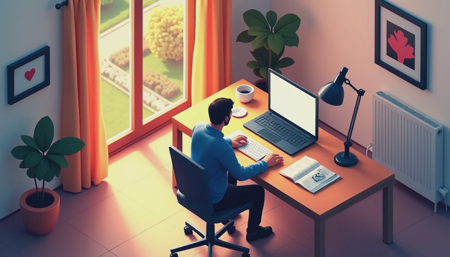 Illustration for laptop stand
